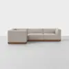 Essential L Sectional - Natural / Walnut - 1