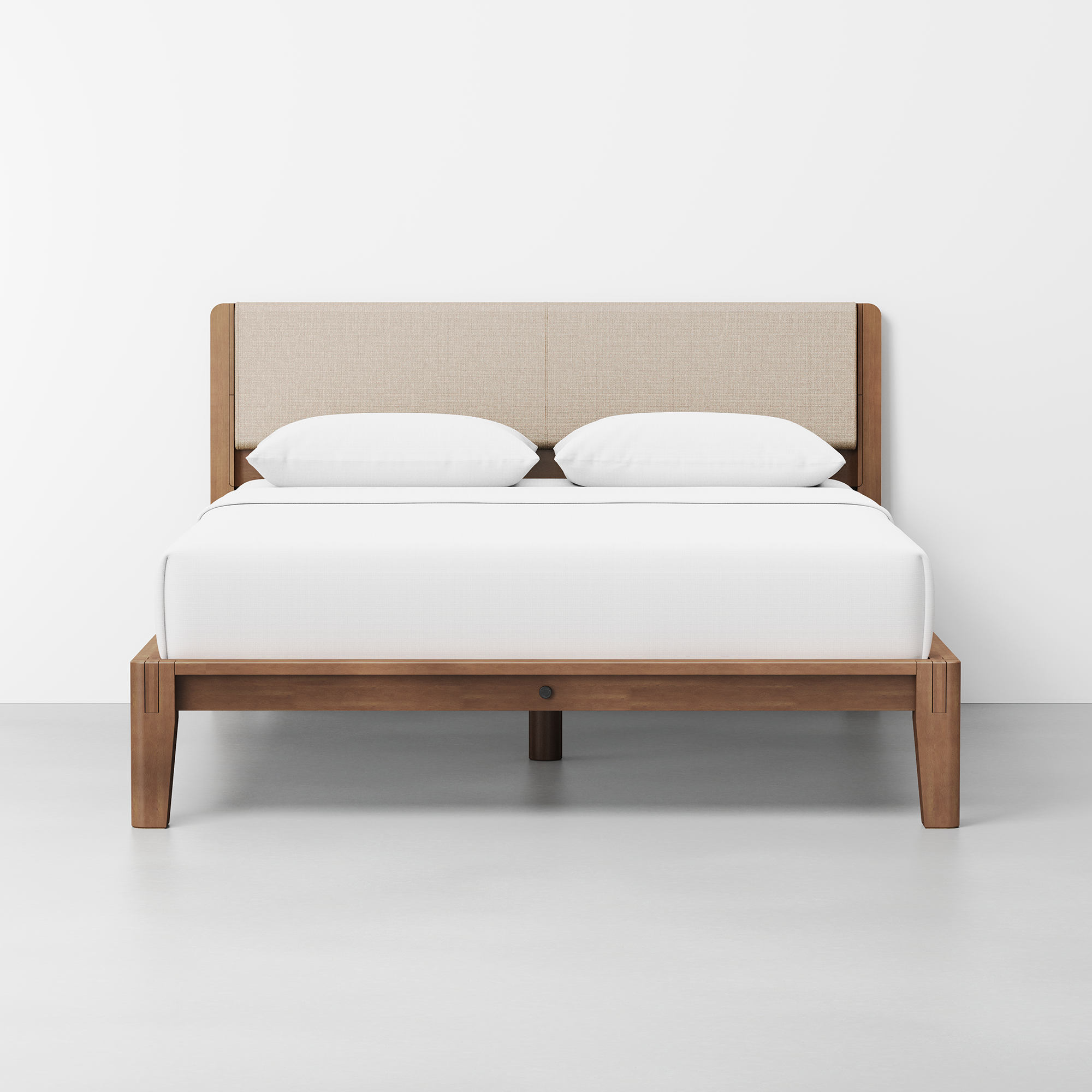 Thuma | Walnut King Classic Bed Headboard with Cushion - Beds