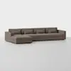 Signature Storage Sectional (4 Seat / Mocha) - Angled
