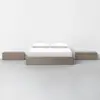 One-Drawer Nightstand (Grey) - Next to Bed
