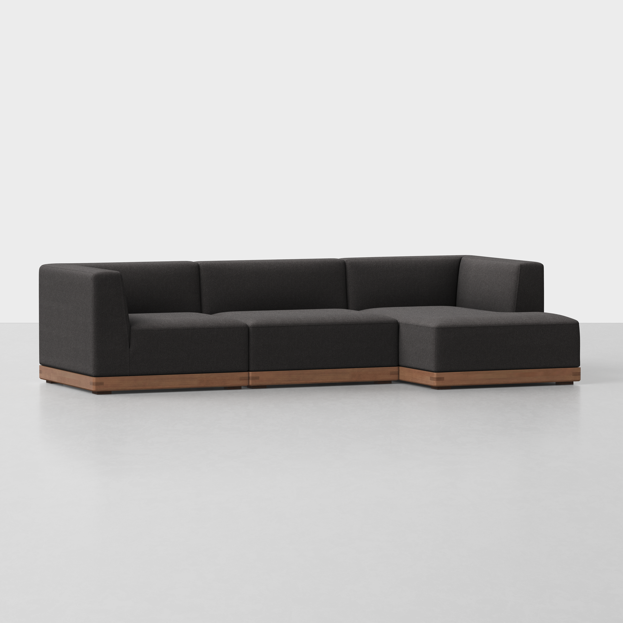 Carbon / Walnut / Right Arm Chaise