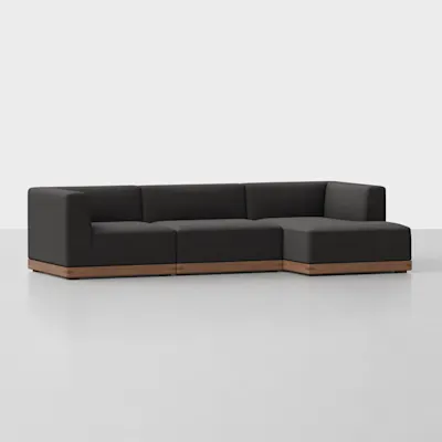 Carbon / Walnut / Right Arm Chaise