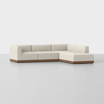 Ivory / Walnut / Right Arm Island