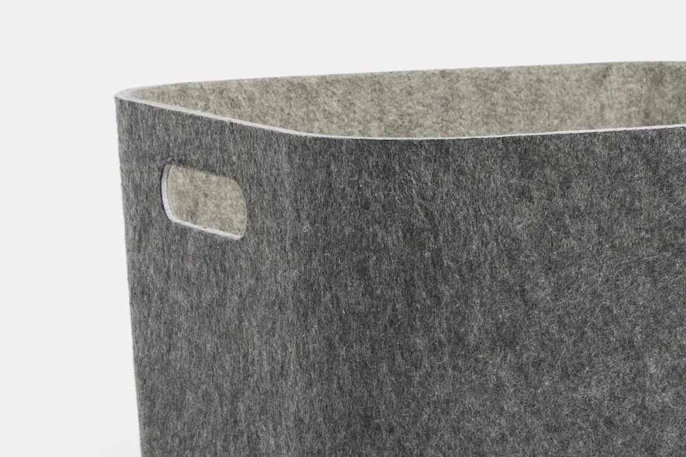 Felt Storage Racks Gray Felt Storage Bins