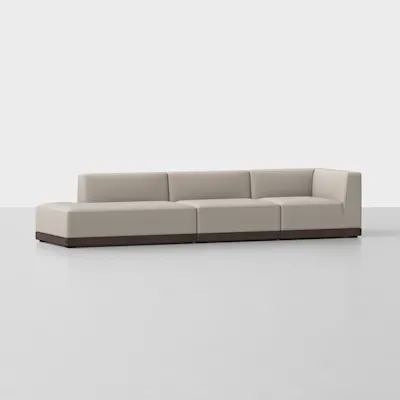 Natural / Espresso / 3 Seat Left Arm Island