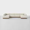 Essential U Sectional - Ivory / Walnut - 1