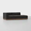 Essential Island Sofa - 2 Piece Right Arm Island / Carbon / Walnut - 2