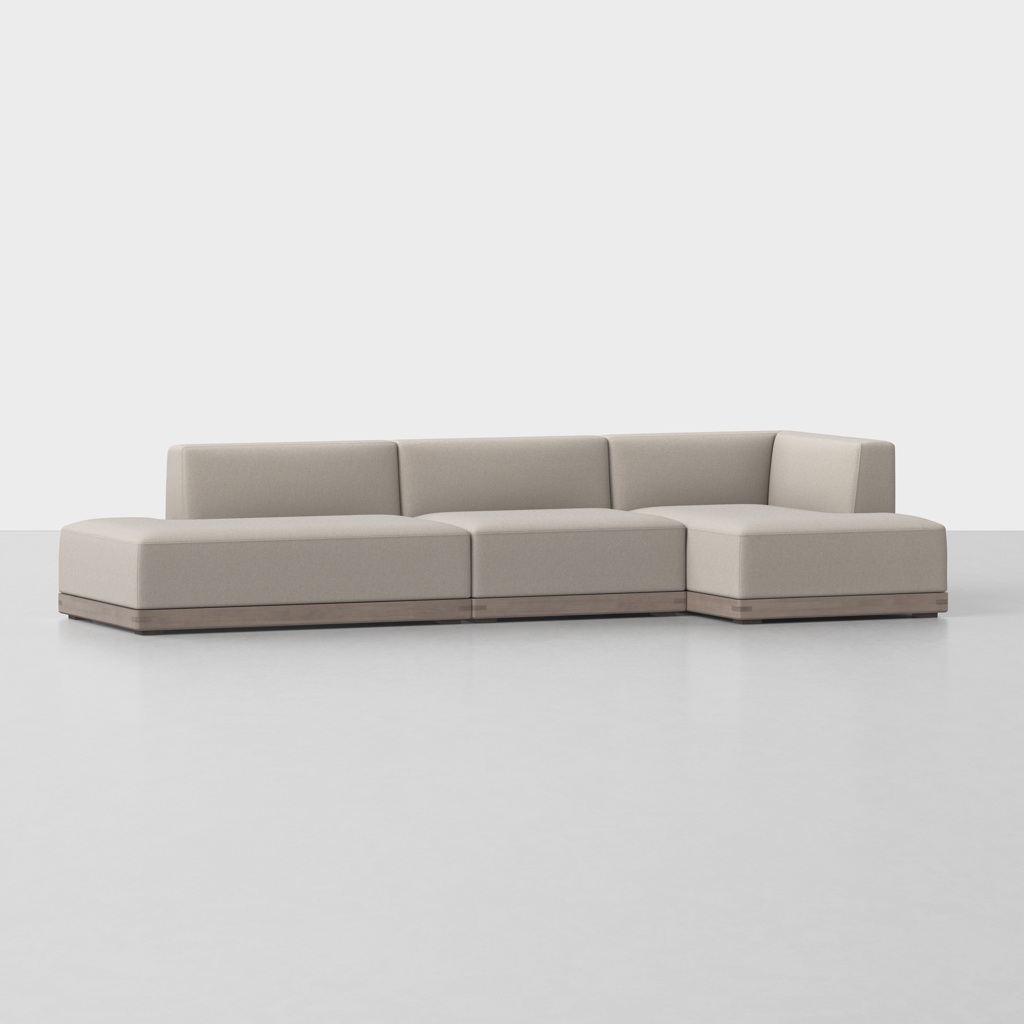 Natural / Grey / Right Arm Chaise