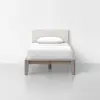 Classic Bed (Twin / Grey / Alabaster) - Front