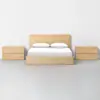 Nest Nightstand / Essential Bed (Natural)