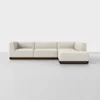 Essential L Island Sectional - Right Arm Island / Ivory / Espresso - 1