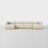 Essential U Chaise Sectional - Ivory / Natural - 1