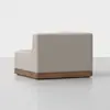 Essential Sectional Module (Corner / Natural / Walnut) - Back Angled