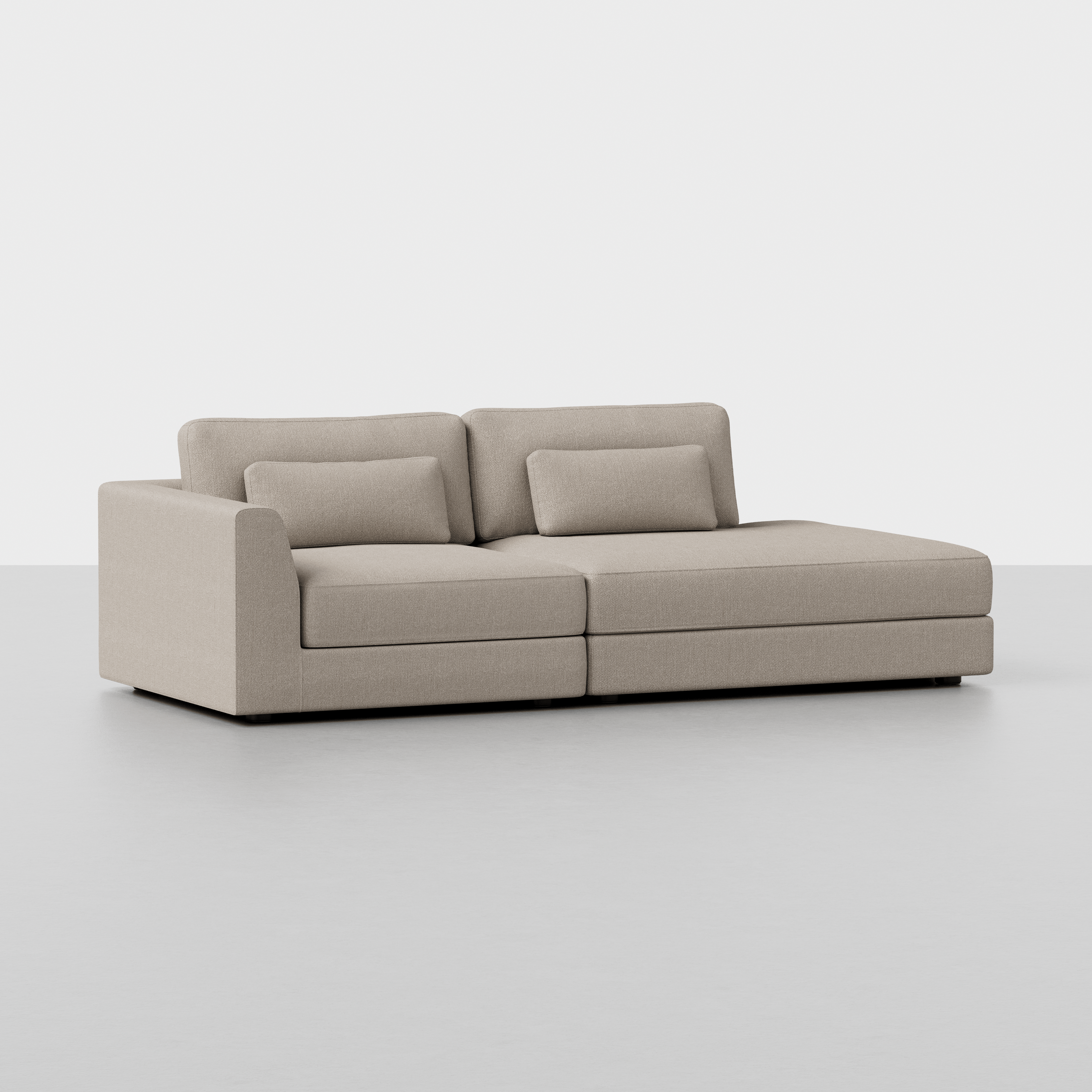 Natural / 2 Seat Right Arm Island