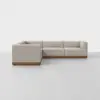 Essential Corner Sectional - Natural / Walnut - 1