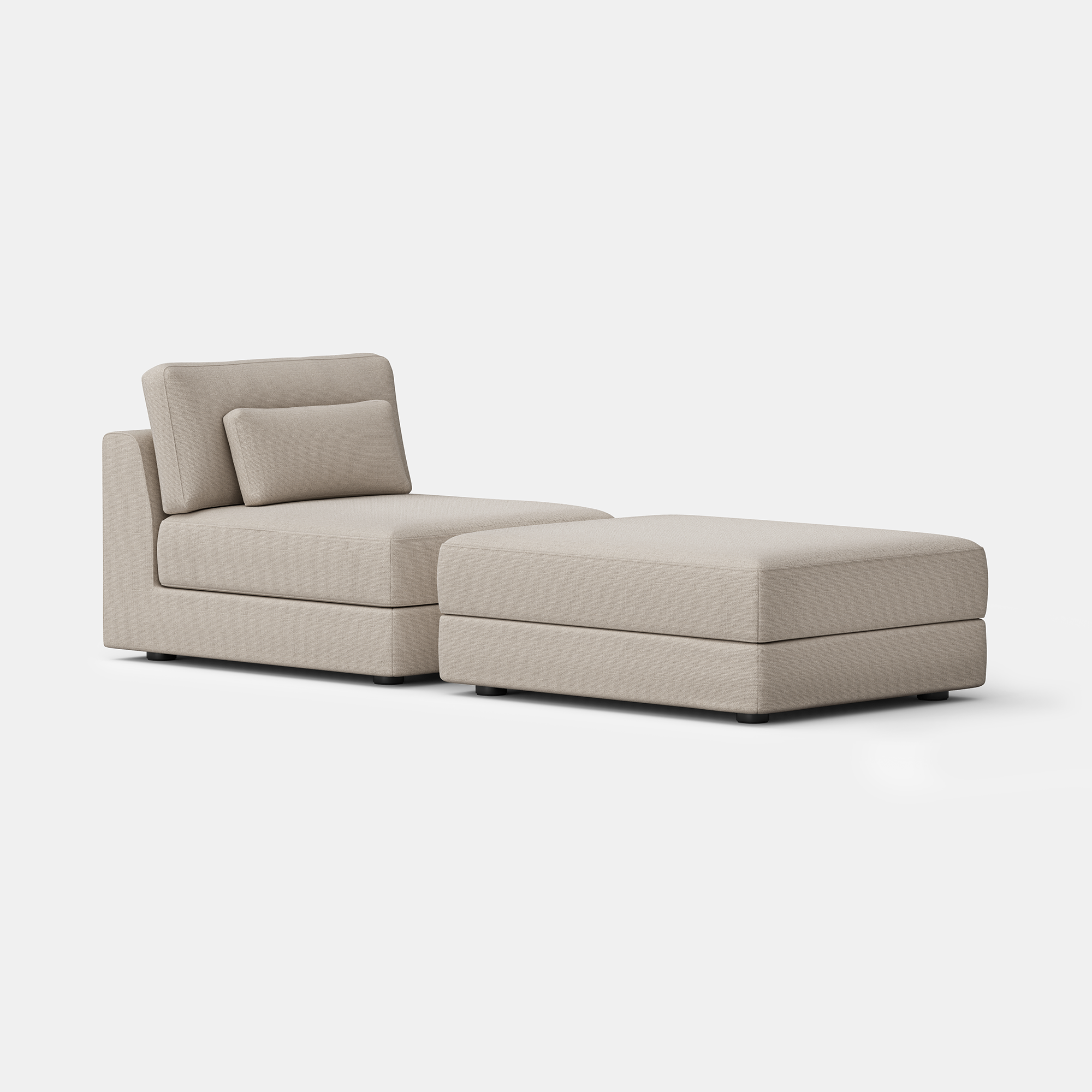 Natural - PTW / Chair + Ottoman