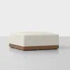 Essential Sectional Module (Ottoman / Ivory / Walnut) - Corner
