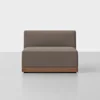 Essential Sectional Module (Armless / Mocha / Walnut) - Front