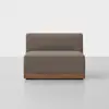 Essential Sectional Module (Armless / Mocha / Walnut) - Front