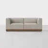 Essential Modular Sofa - 2 Seat / Natural / Walnut - 1