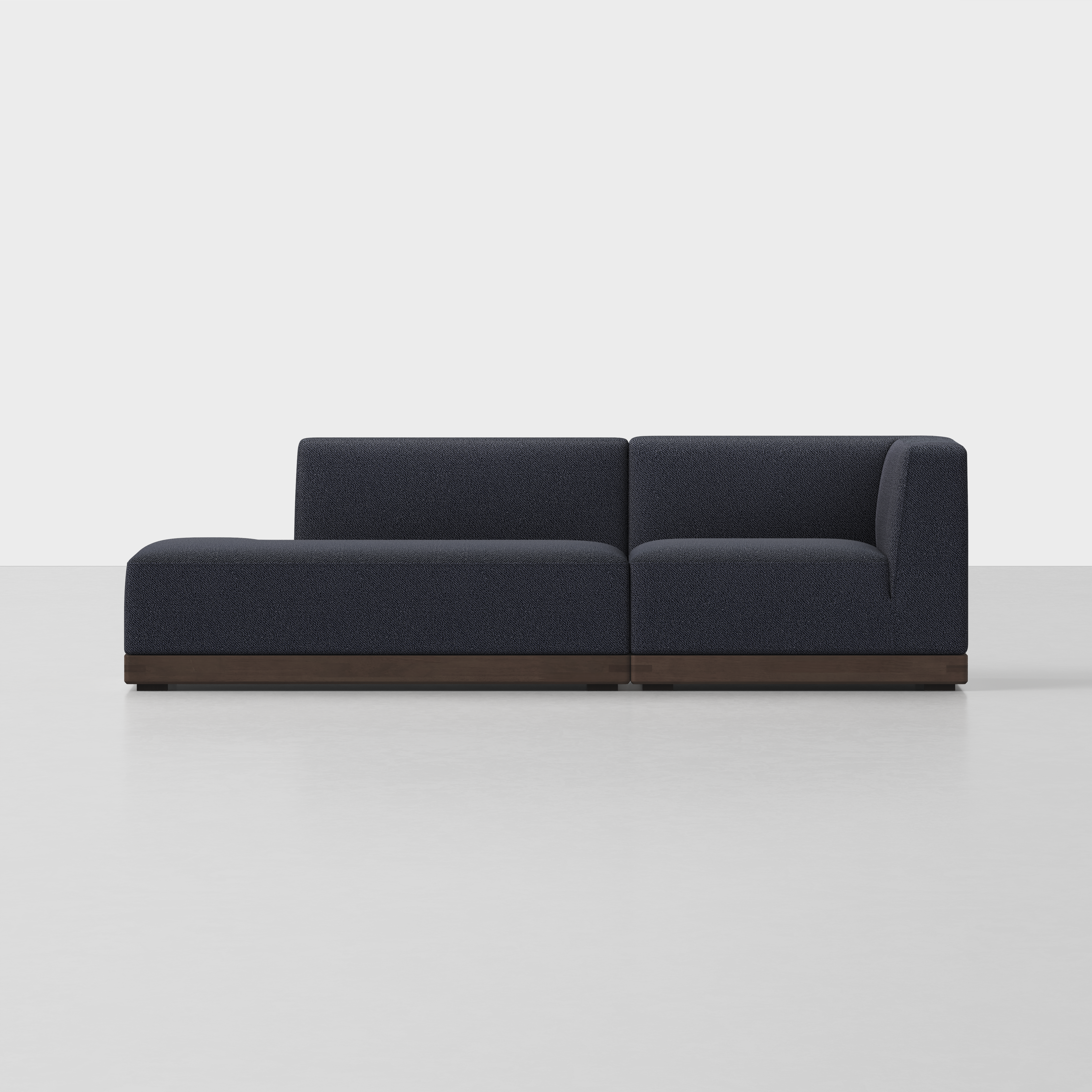 Dark Navy / Espresso / 2 Seat Left Arm Island
