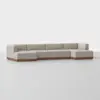 Essential U Chaise Sectional - Natural / Walnut - 2