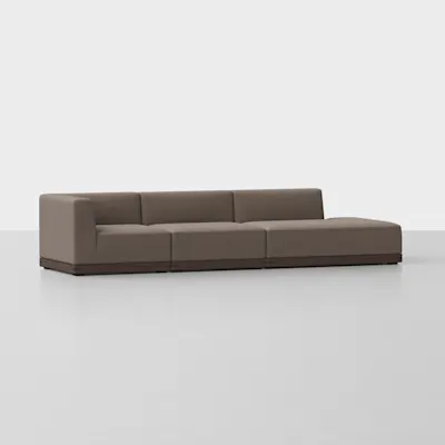 Mocha / Espresso / 3 Seat Right Arm Island
