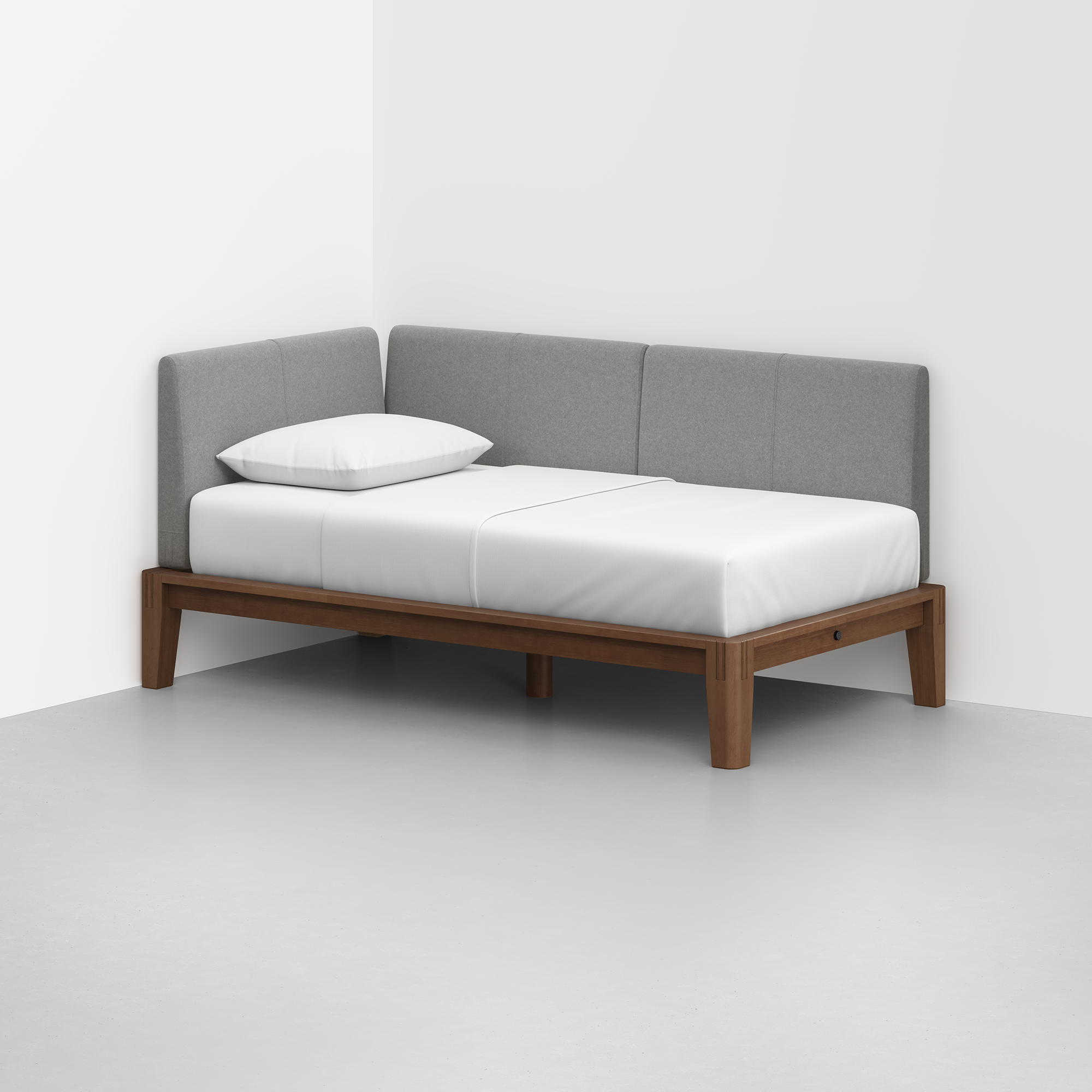 Heathered Grey / Walnut
