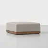 Essential Sectional Module (Ottoman / Natural / Walnut) - Back Angled