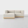 Essential Modular Sofa - 2 Seat + Ottoman / Ivory / Natural - 1