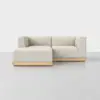 Essential Modular Sofa - 2 Seat + Ottoman / Ivory / Natural - 1