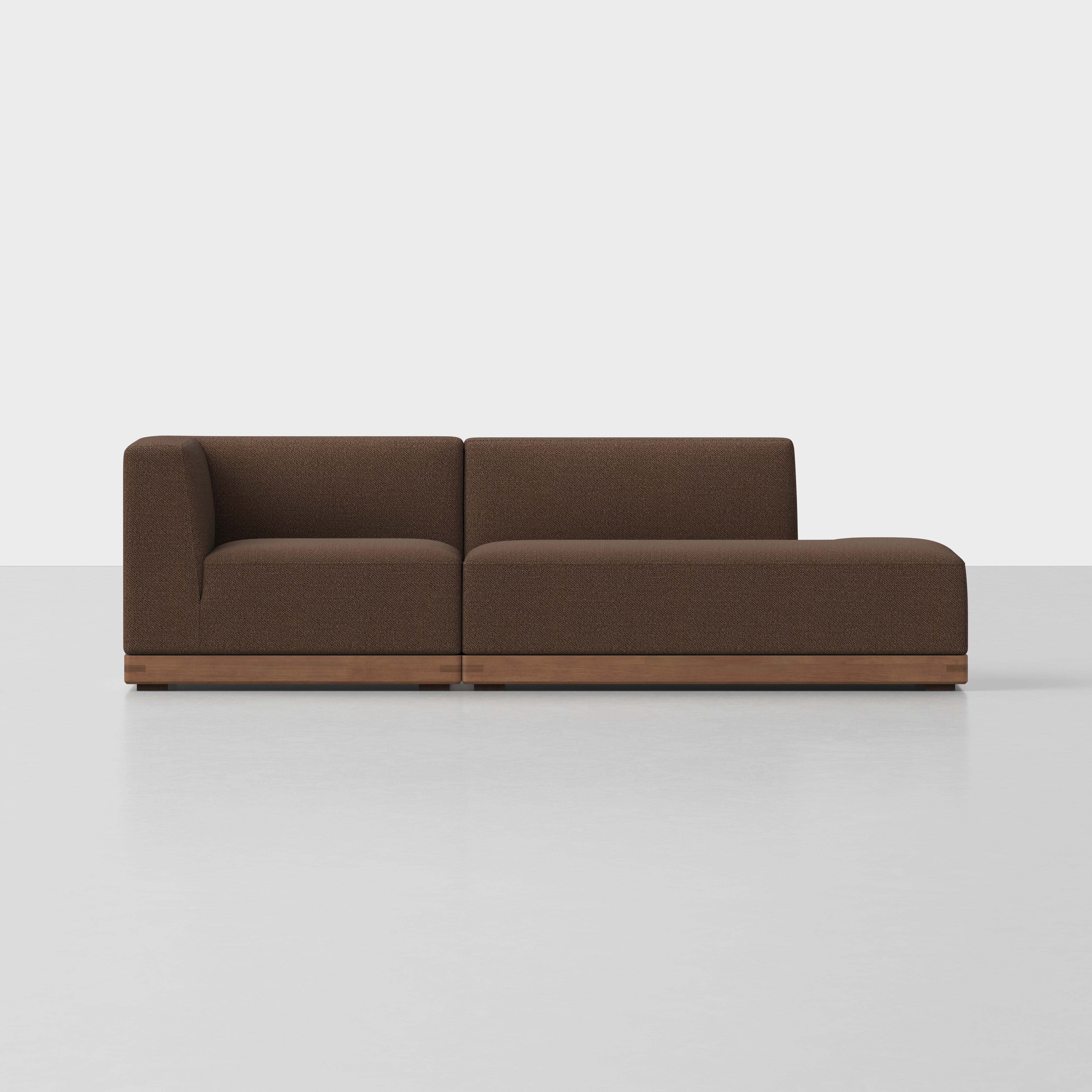 Tobacco / Walnut / 2 Seat Right Arm Island