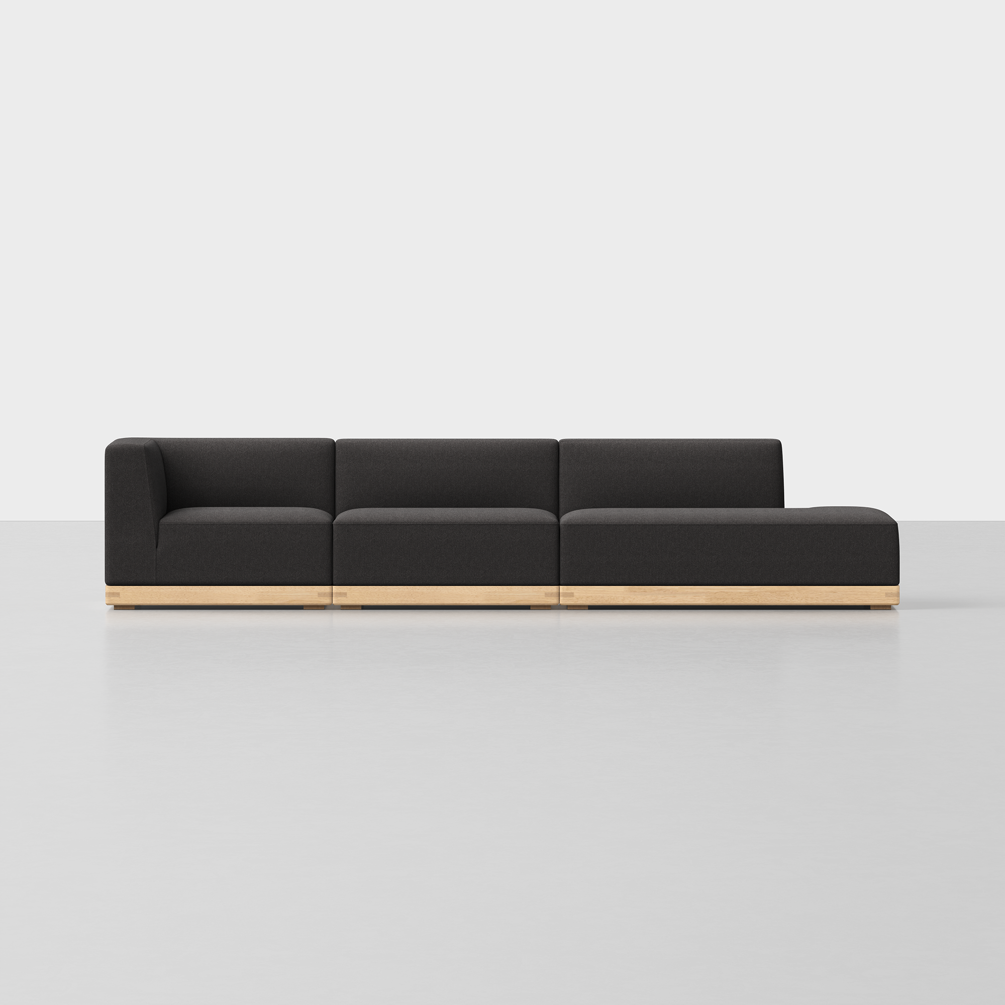 Carbon / Natural / 3 Seat Right Arm Island