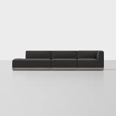 Carbon / Grey / 3 Seat Left Arm Island