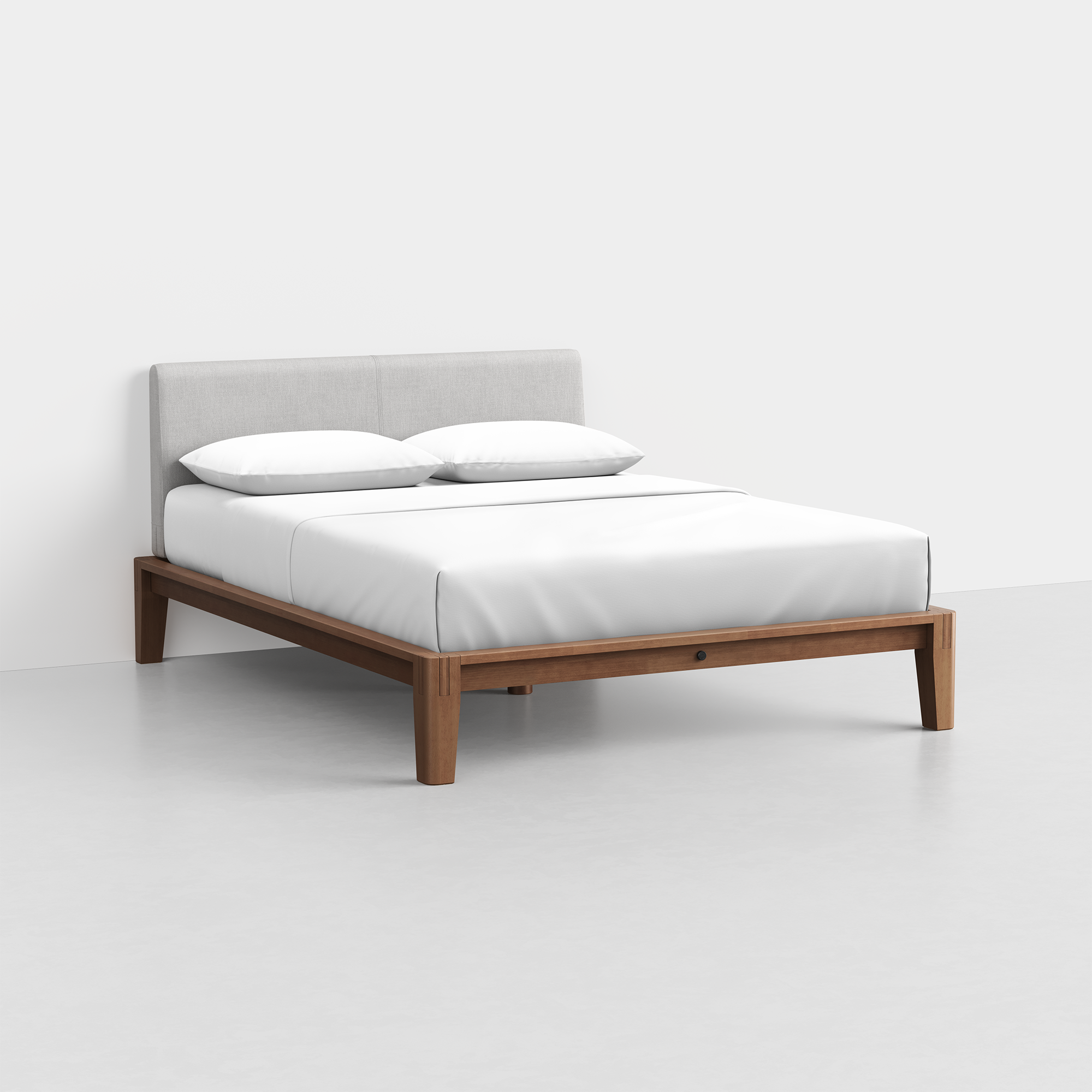 Queen / Light Grey / Walnut