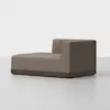 Essential Sectional Module (Left Arm Chaise / Mocha / Espresso) - Back Angled