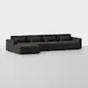 Signature Storage Sectional (4 Seat / Carbon) - Angled
