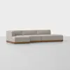 Essential Island Chaise Sectional - Left Arm Chaise / Natural / Walnut - 2