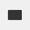A rectangular black card with rounded corners centered on a plain light gray background.