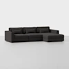 Signature Chaise Sectional (Right Arm Chaise / Carbon) - Front