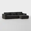 Signature Chaise Sectional (Right Arm Chaise / Carbon) - Angled