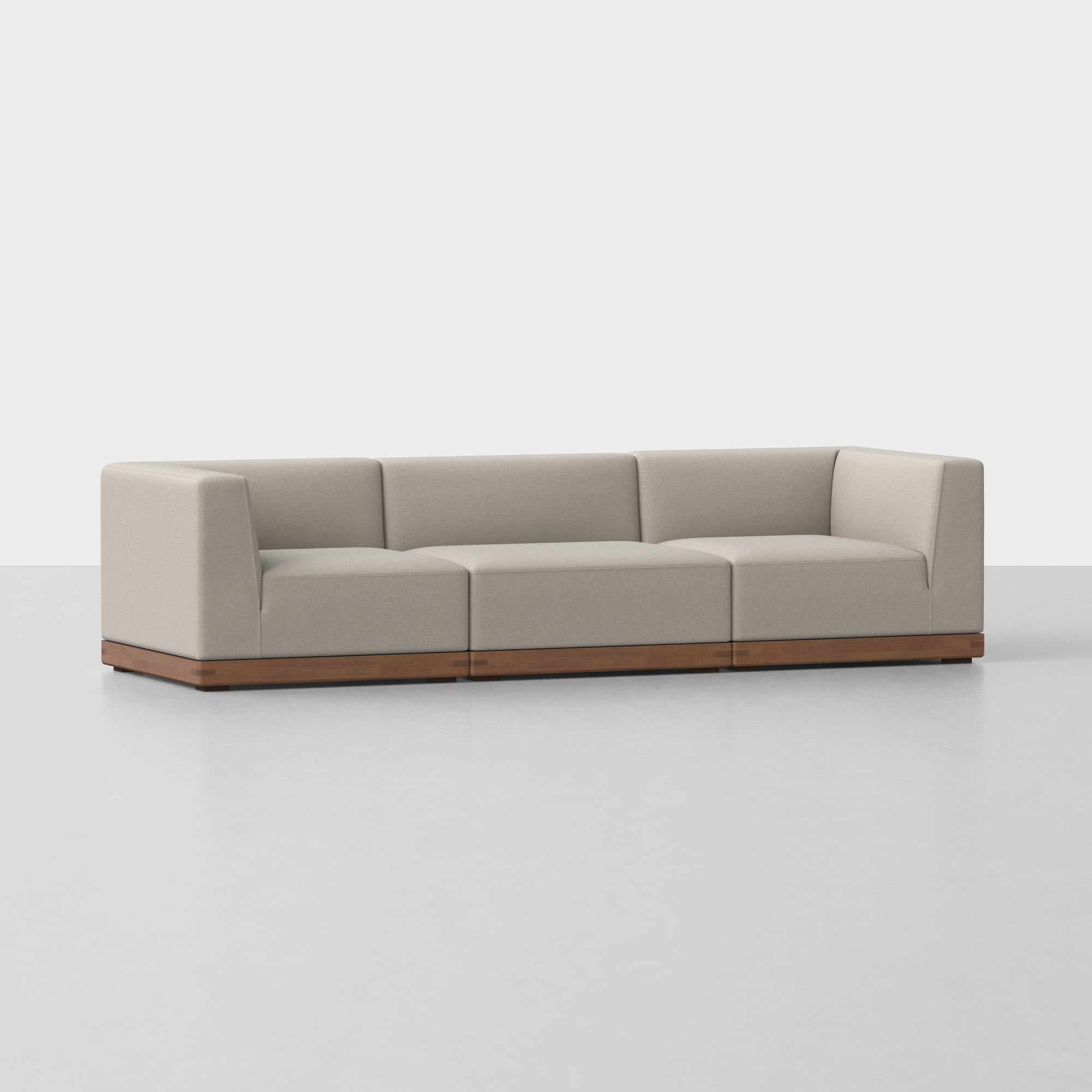 Natural / Walnut / 3 Seat