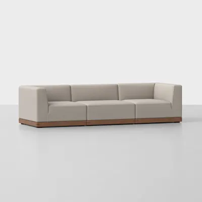 Natural / Walnut / 3 Seat