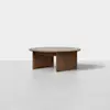 Pillar Coffee Table - Round / Walnut - 2