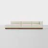 Essential Island Sofa - 3 Piece Left Arm Island / Ivory / Walnut - 1