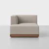 Essential Sectional Module (Left Arm Chaise / Natural / Walnut) - Front