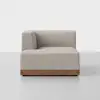 Essential Sectional Module (Left Arm Chaise / Natural / Walnut) - Front