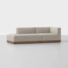 Essential Island Sofa - 2 Piece Left Arm Island / Natural / Walnut - 1