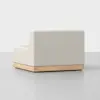 Essential Sectional Module (Armless / Ivory / Natural) - Back Angled