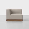 Essential Sectional Module (Corner / Natural / Walnut) - Front